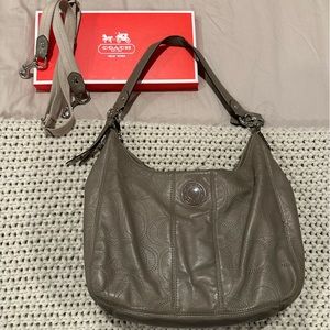 Coach Signature Hobo Leather Metallic Purse